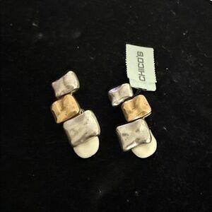 Chico's Mixed Metal Geometric Earrings